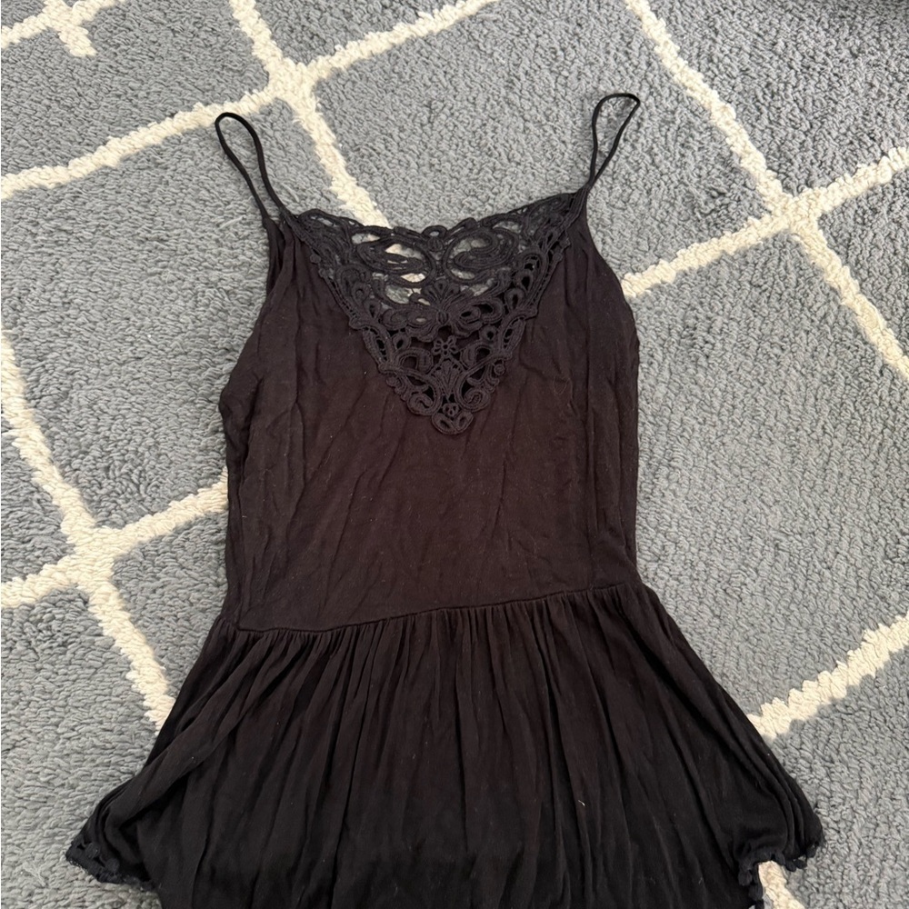 Monteau Black Lace Detail Tank